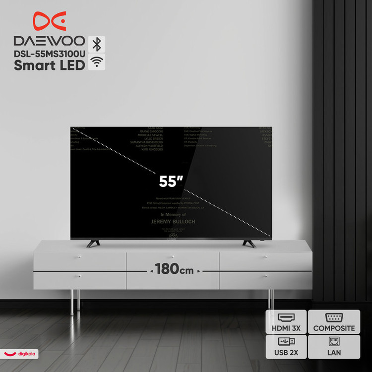 تلویزیون 55 اینچ ال ای دی هوشمند دوو مدل DSL-55MS3100U