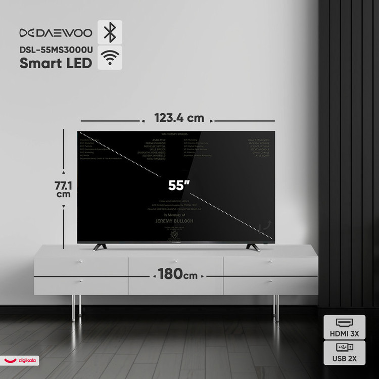 تلویزیون 55 اینچ ال ای دی هوشمند دوو مدل DSL-55MS3000U